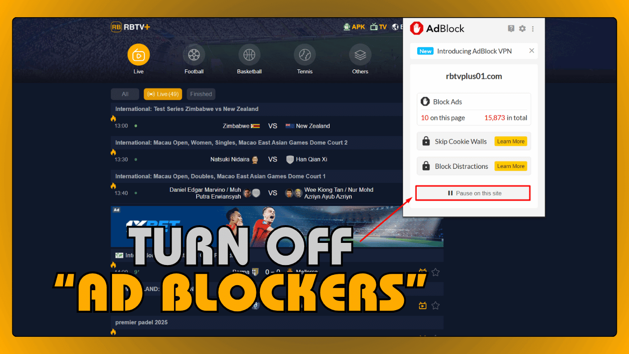Turn Off Ad Blockers