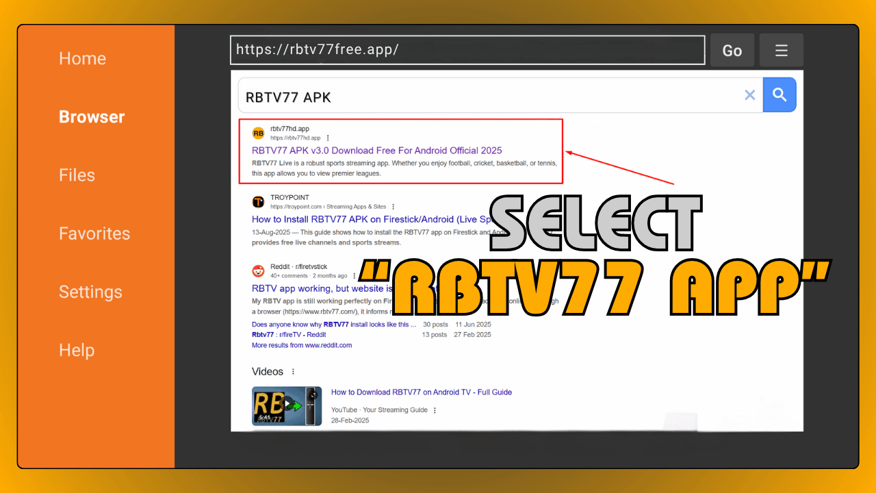 Select RBTV77 App